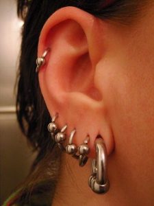 Ear piercing technique in India
