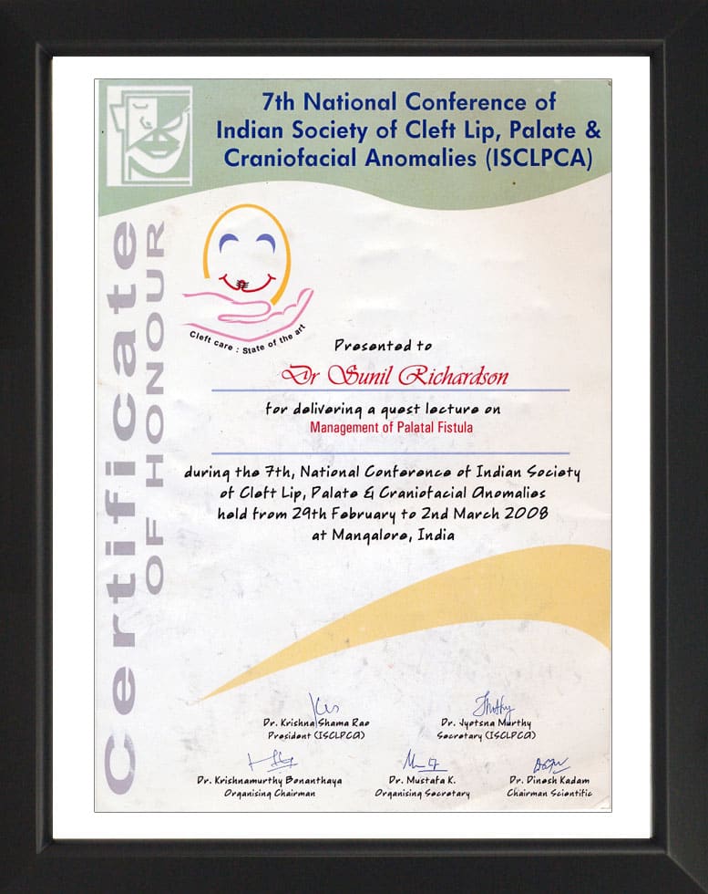 7th National Conference of ISCLPCA- Certificate