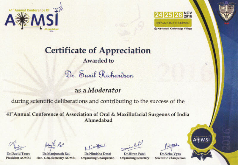 Certificate - Ahmedabad, 2016