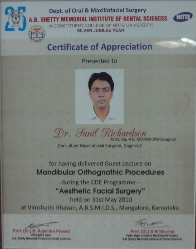 Certificate - Karnataka, 2010