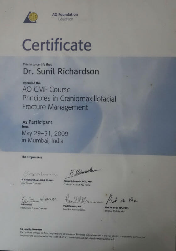 Certificate - Mumbai, 2009