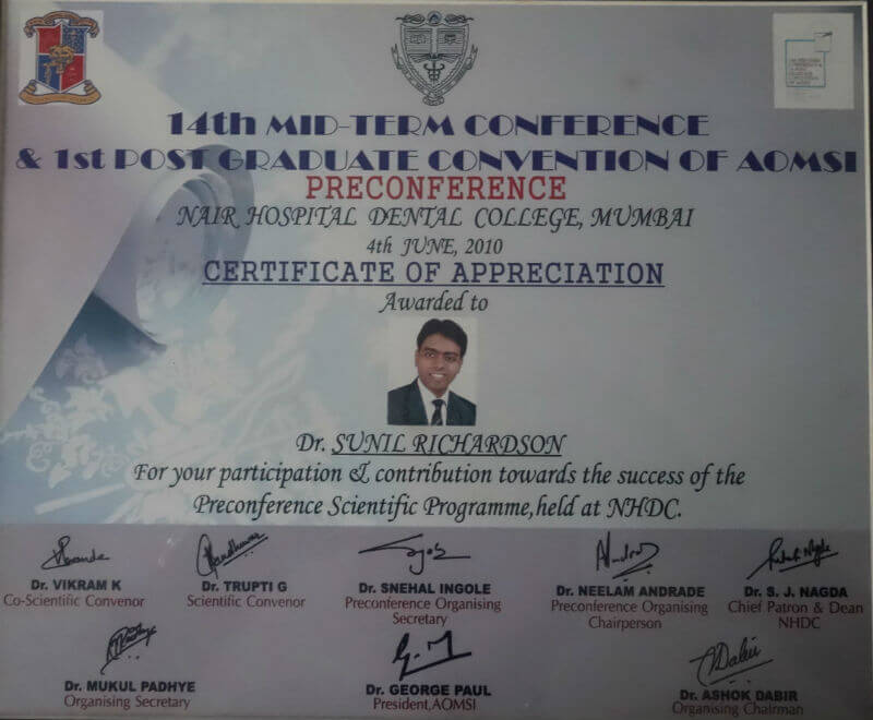 Certificate - Mumbai 2010