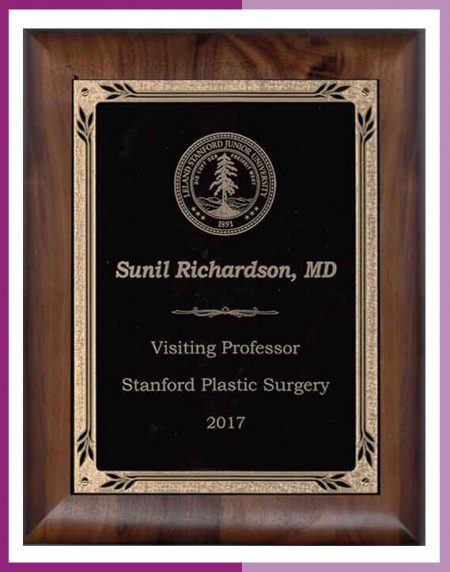 Dr. Sunil Richardsons Certificate from Stanford University USA